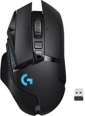 Logitech G502 Lightspeed Wireless Gaming Mouse: Hero 25K Sensor, Power