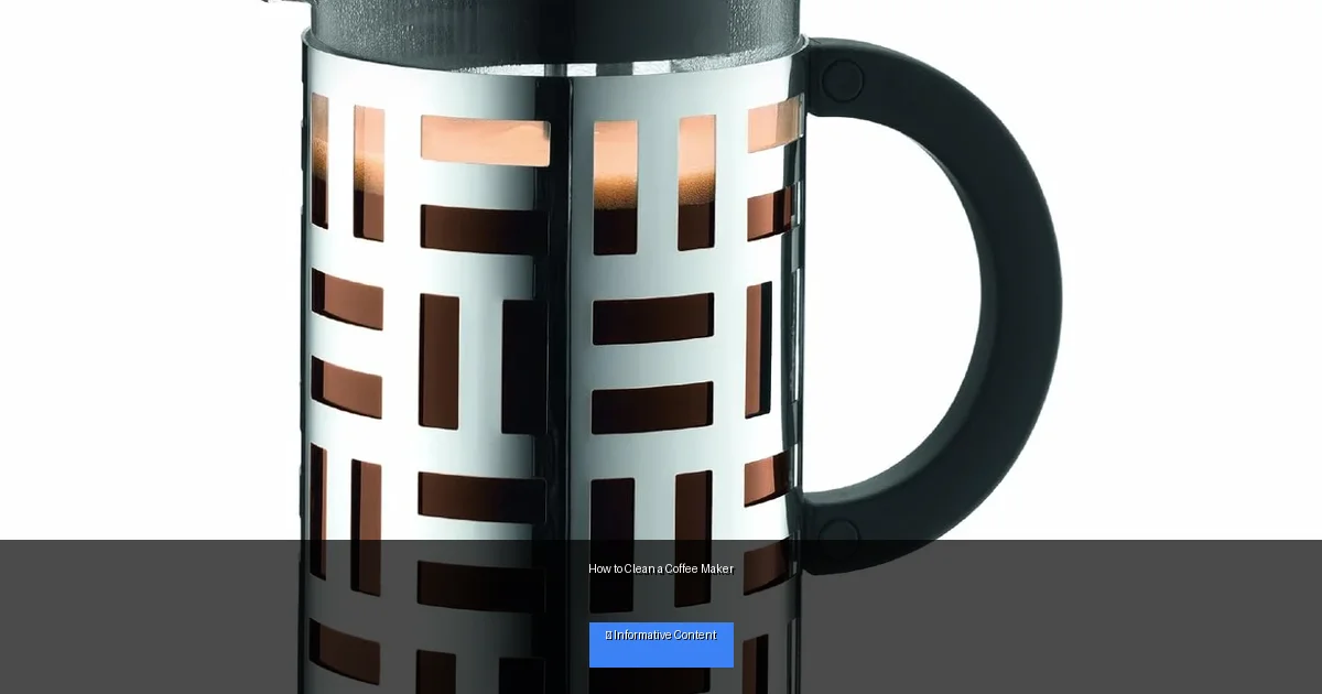 How to Clean a Coffee Maker