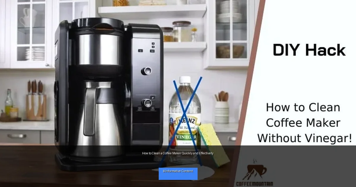 How to Clean a Coffee Maker Quickly and Effectively