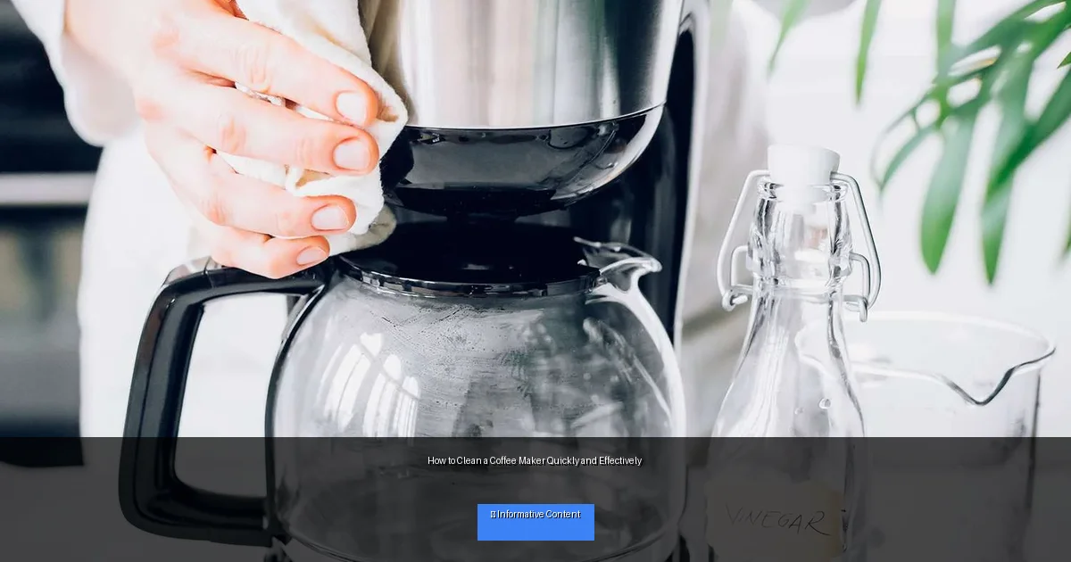 How to Clean a Coffee Maker Quickly and Effectively